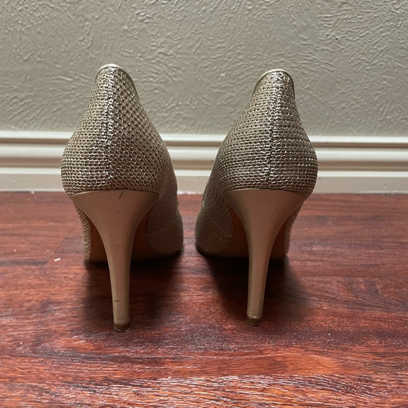 ANTONIO MELANI MESH GOLD HEELS - Picture 2 of 7